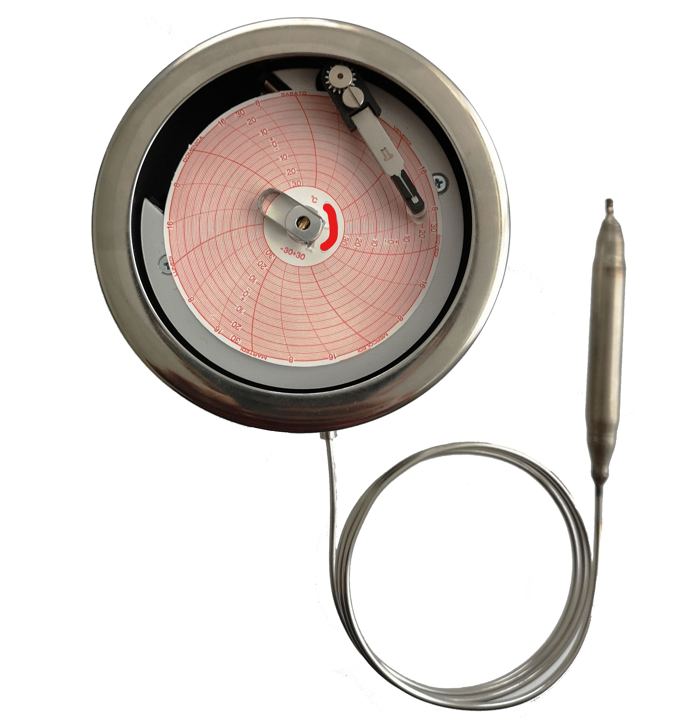 REGISTRATORI CIRCOLARI E TAMBURO PER PRESSIONI-TEMPERATURE-UMIDITA'